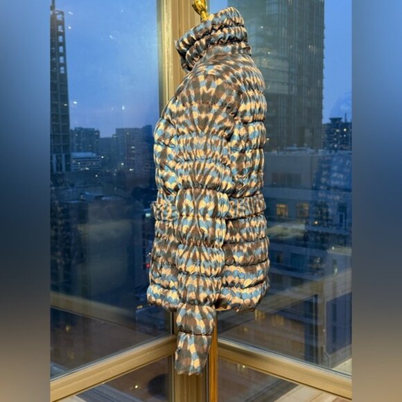 🆕 CAVALLI CLASS 🧿 Blue Spotted Down Filled Puffer Jacket, Sz IT44 US 8 - Picture 8 of 16